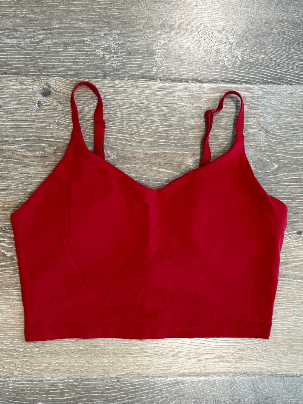 Athleta long line v neck bra red